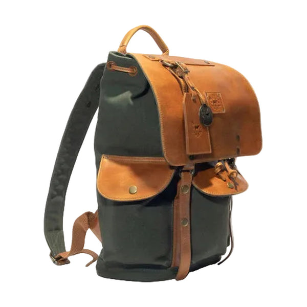 Lennon Canvas & Leather Backpack - Rooster 