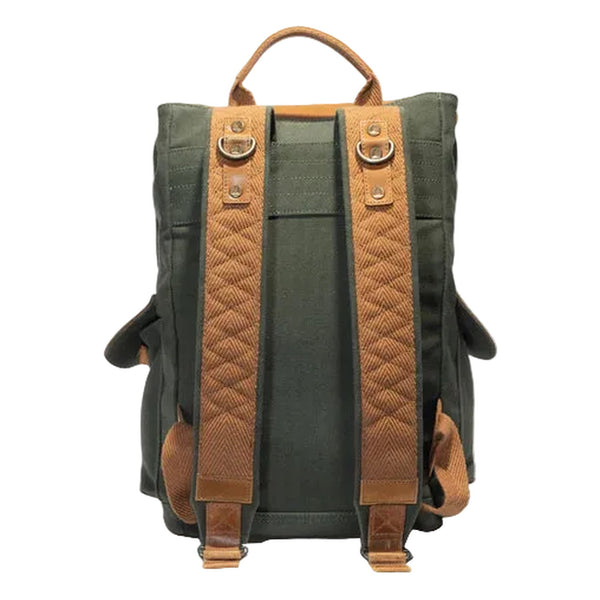 Lennon Canvas & Leather Backpack - Rooster 
