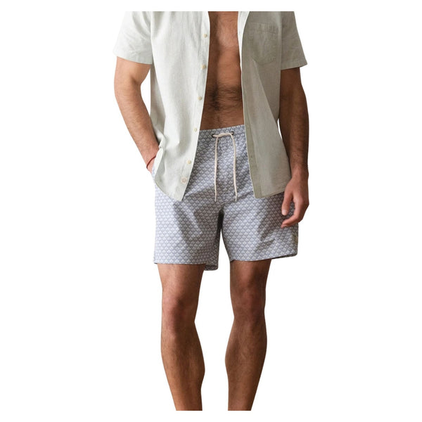 Lined Sport & Swim Short 6" – Light Blue Agave Print
