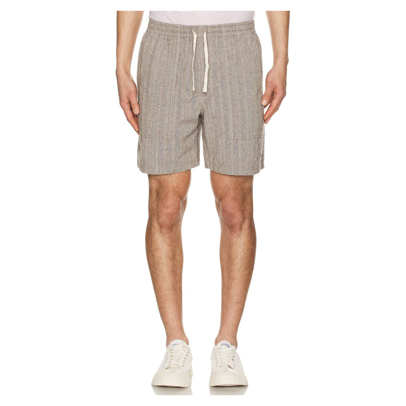 Linen Stripe Fatigue Jam – Brown