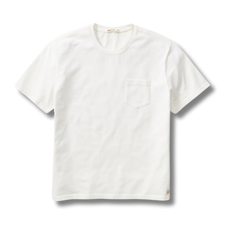 Luxe 250 Relaxed Pocket Tee – White