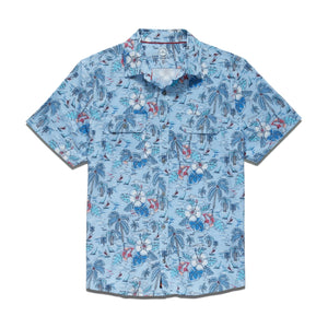 Madeflex Tropical Print UPF Performance Shirt – Light Blue Combo