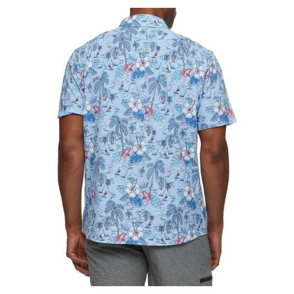 Madeflex Tropical Print UPF Performance Shirt – Light Blue Combo