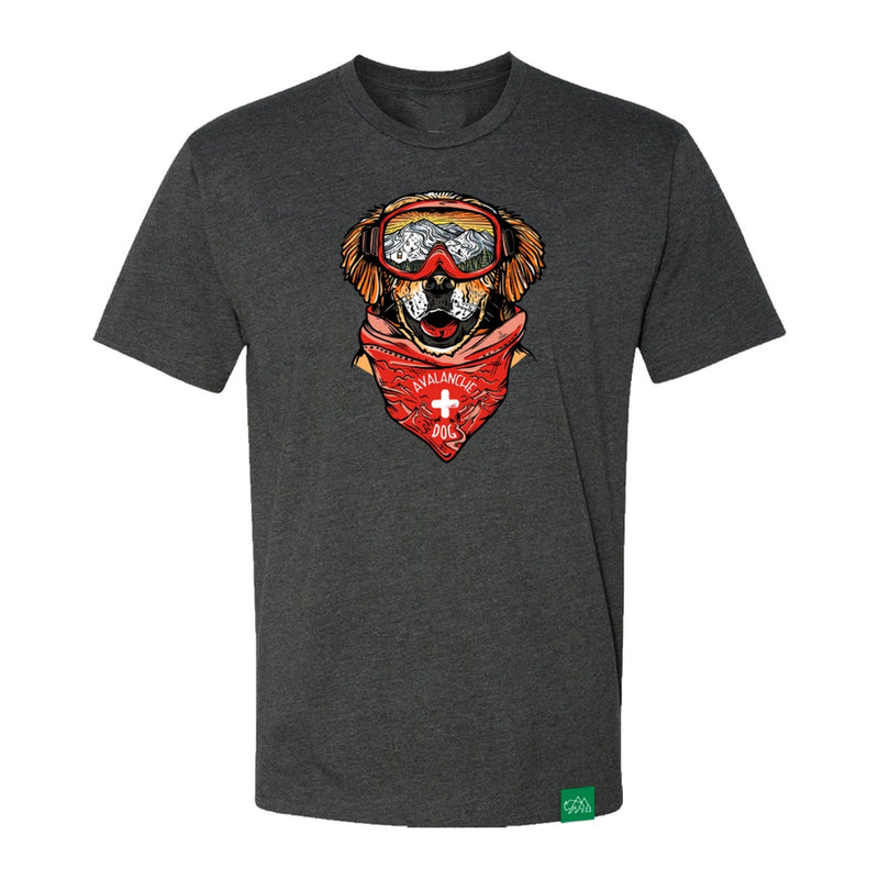 Maximus the Avalanche Dog T-Shirt – Charcoal
