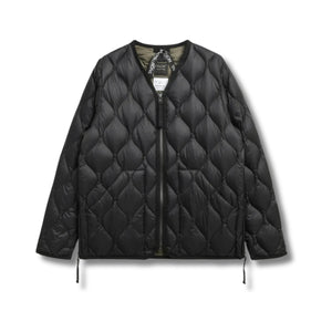 Military W-Zip V-Neck Down Jacket (Soft Shell) - Rooster 