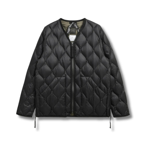Military W-Zip V-Neck Down Jacket (Soft Shell) - Rooster 