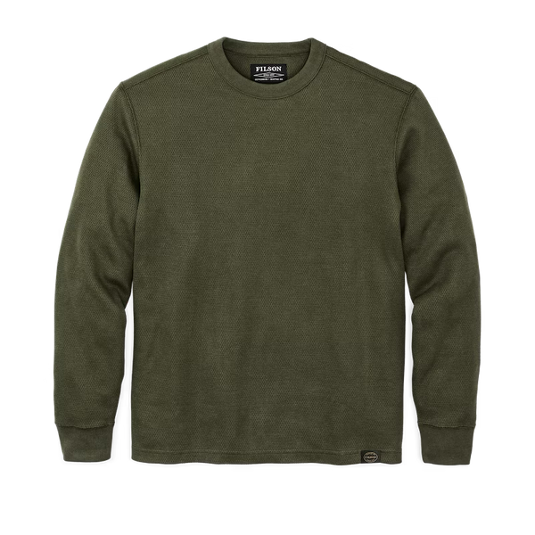 Waffle Knit Thermal Crewneck - Rooster 