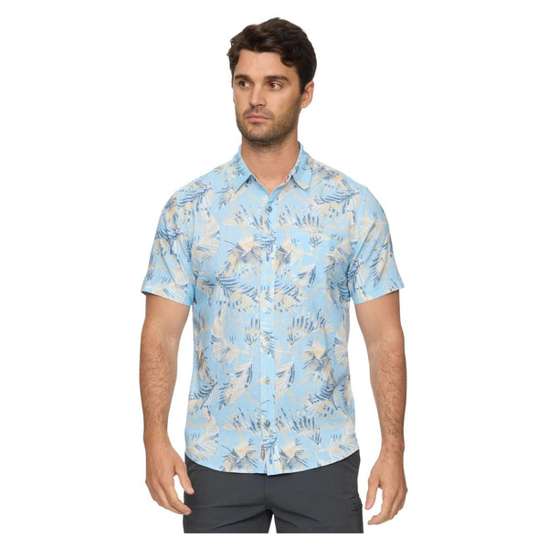 Munford SS Palm Print Shirt - Rooster 