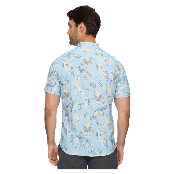 Munford SS Palm Print Shirt - Rooster 