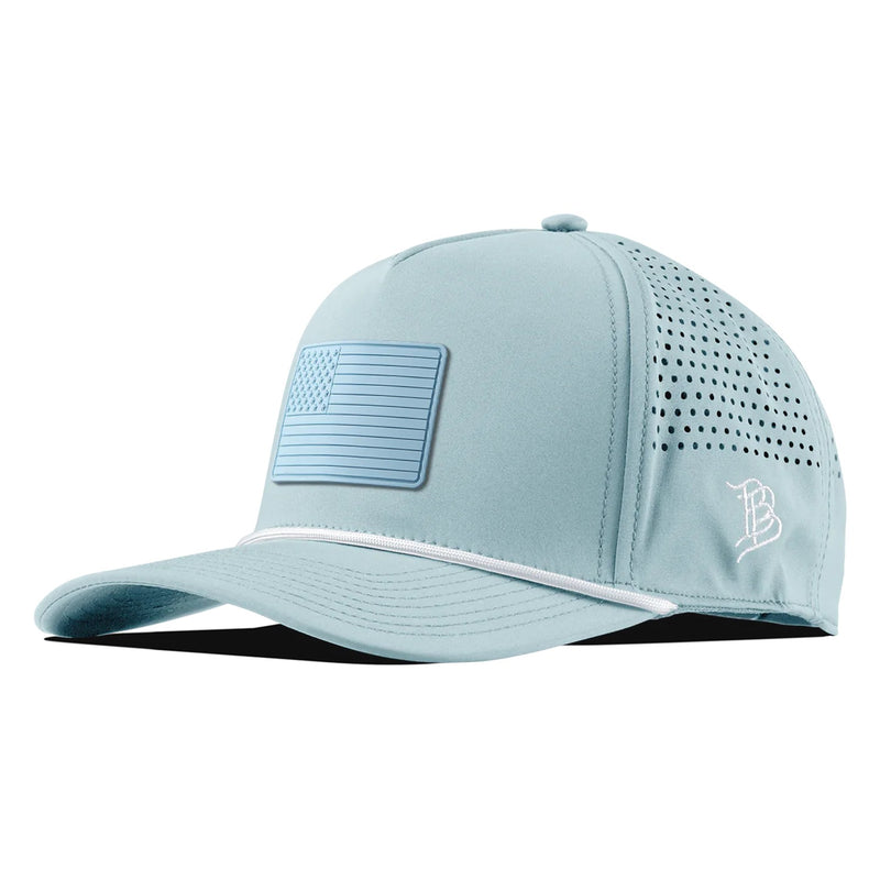 Old Glory Stealth Curved 5 Panel Rope – Sky Blue / White