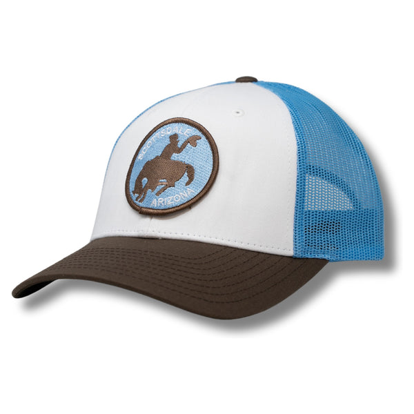 Old Town Cowboy White/ Brown/ Blue - Rooster 