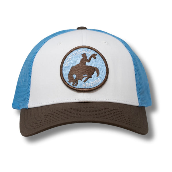 Old Town Cowboy White/ Brown/ Blue - Rooster 