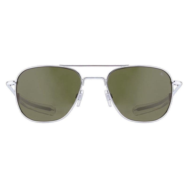 Original Pilot (55-20-140mm) – Silver/ Green Nylon Polarized