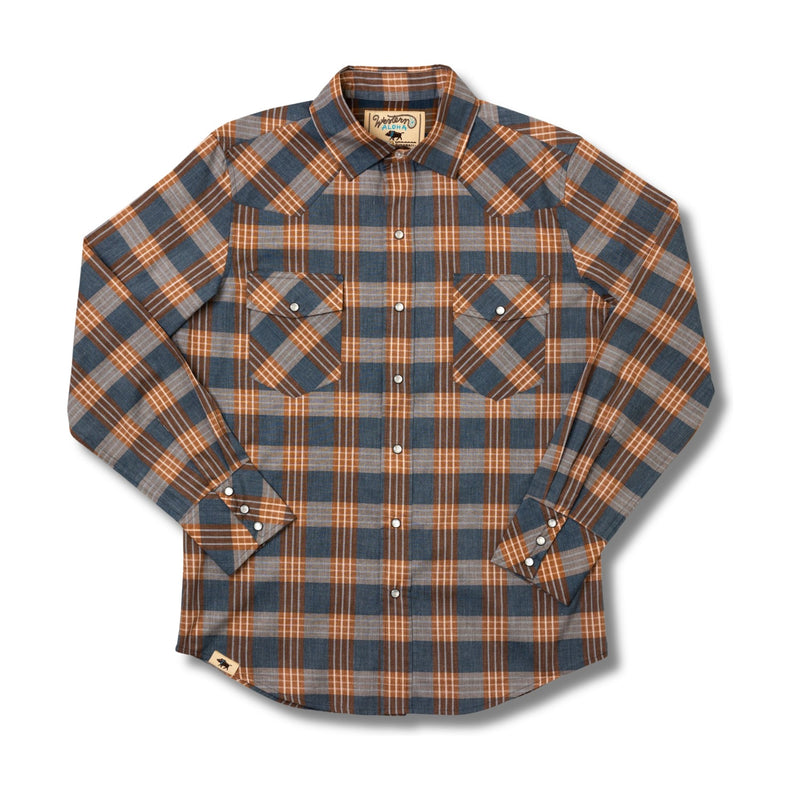 Palaka Nui Long Sleeve Shirt – Blue Kauai Red