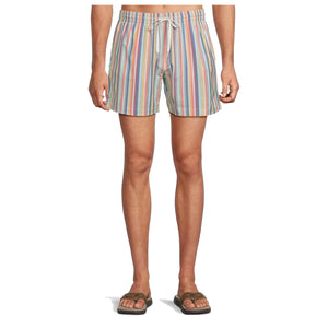 The Parlor Stripes 5.5" (Classic Lined Swim Trunk) - Rooster 