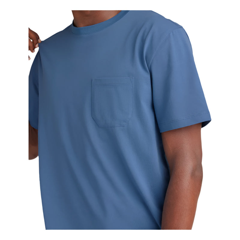 Pima Pocket Tee – Blue Horizon