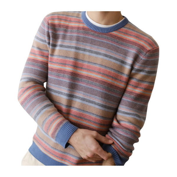 Reed Jacquard Sweater Baja Multi Stripe - Rooster 
