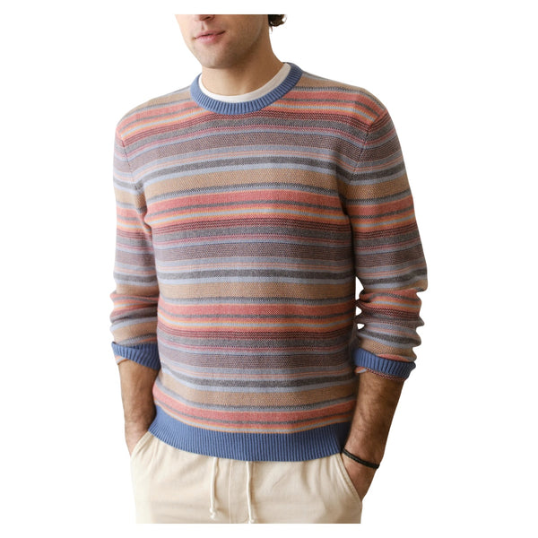 Reed Jacquard Sweater Baja Multi Stripe - Rooster 