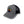 Front view of Local Stated Retro Pine Hat in Heather Grey and Navy featuring a vintage-style pine tree patch on a structured grey crown with a navy brim