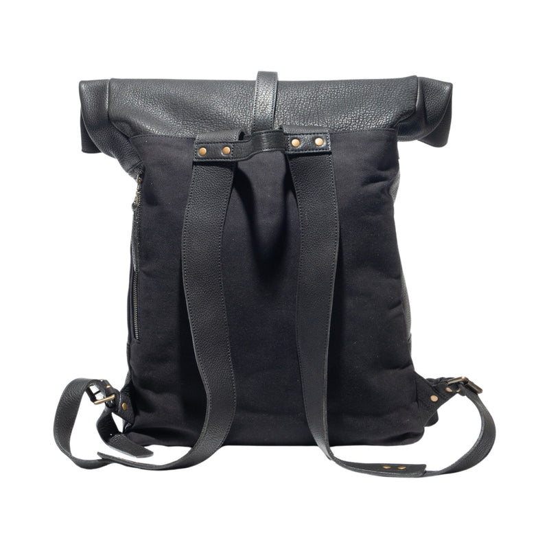 Roll Top Backpack – Black