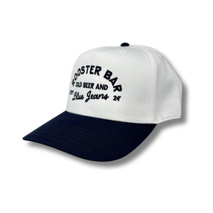 Rooster Bar Hat – White/ Navy