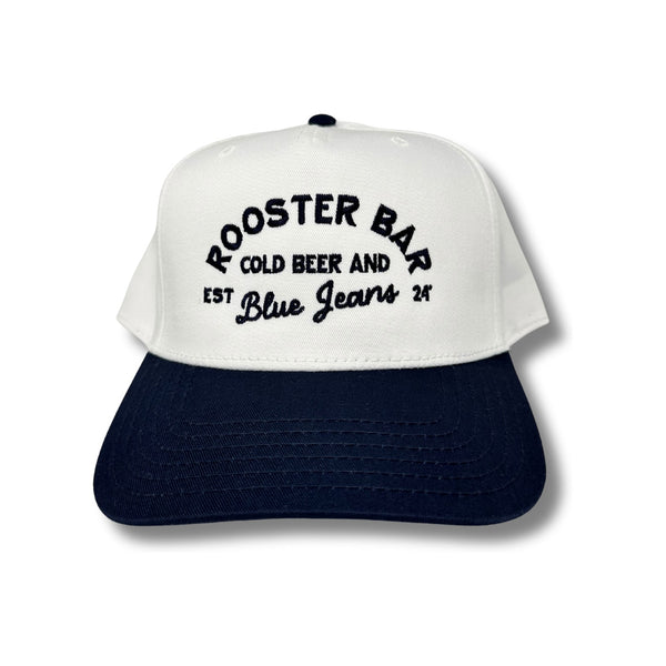 Rooster Bar Hat – White/ Navy