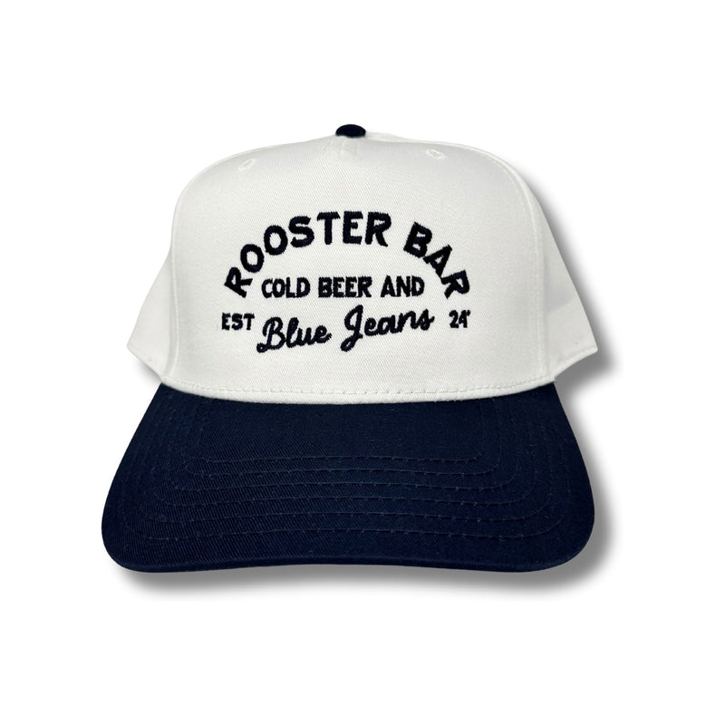 Rooster Bar Hat – White/ Navy