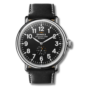Runwell Sub Second 47mm Black Leather Strap - Rooster 