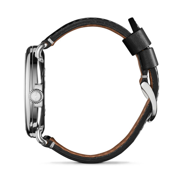 Runwell Sub Second 47mm Black Leather Strap - Rooster 