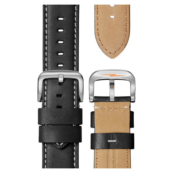Runwell Sub Second 47mm Black Leather Strap - Rooster 