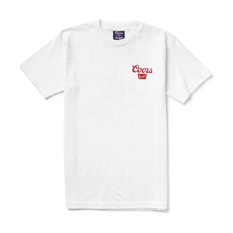 Seager X Coors Banquet Beer Run Tee – White