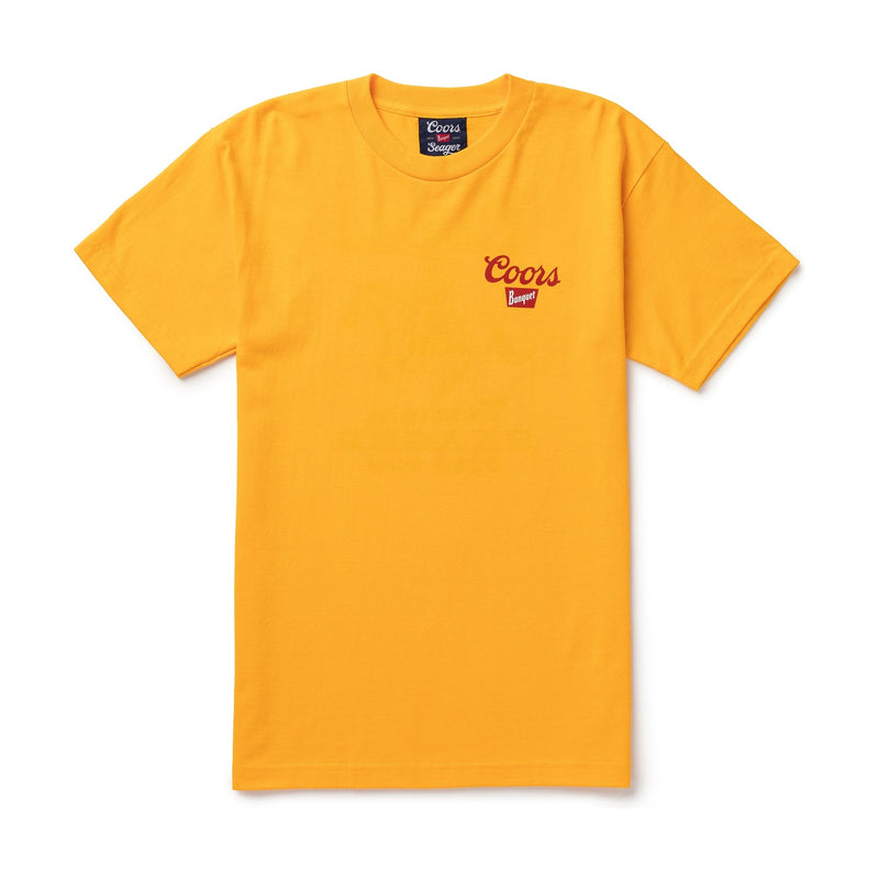 Seager X Coors Banquet Beer Run Tee – Yellow