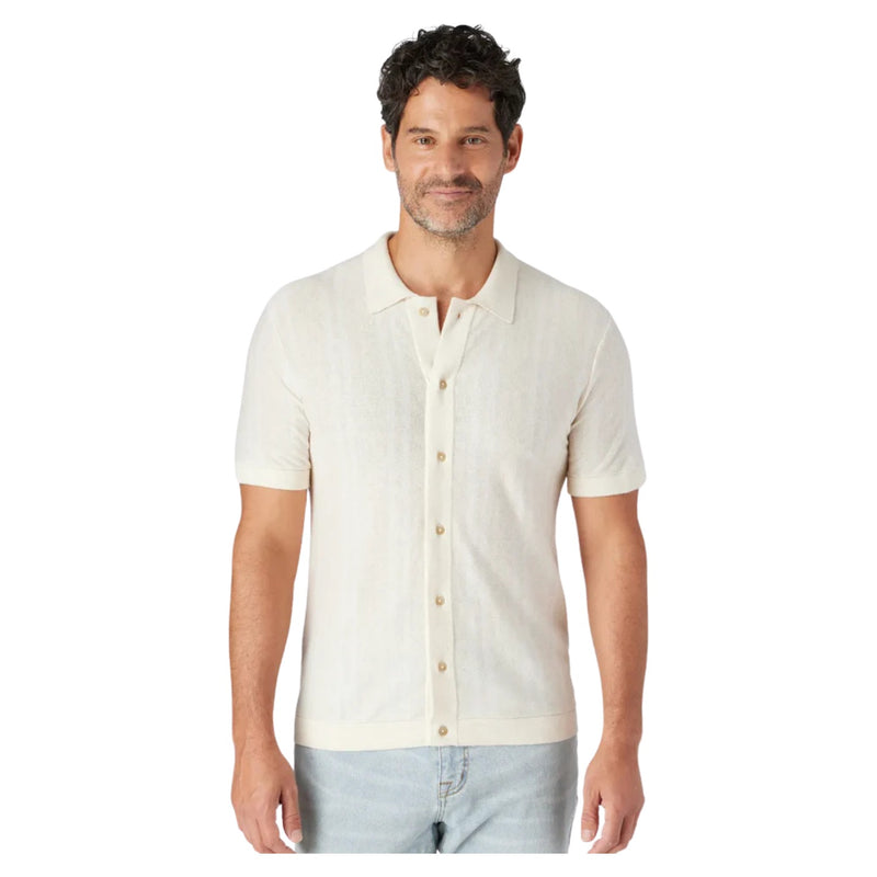 Seawool Sweater Shirt - White Lotus – Neutral Beach Stripe