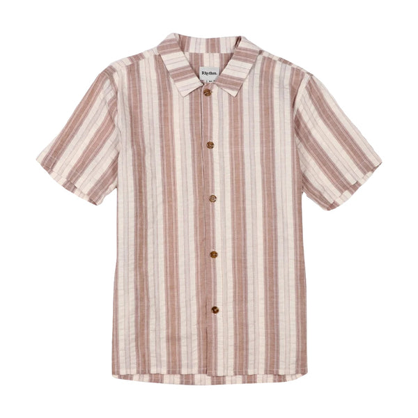 Seersucker Stripe Ss Shirt - Rooster 