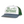 Front view of Sendero Easy Does It Hat in White and Green featuring a retro-style embroidered “Easy Does It” patch on a structured crown with a green curved brim