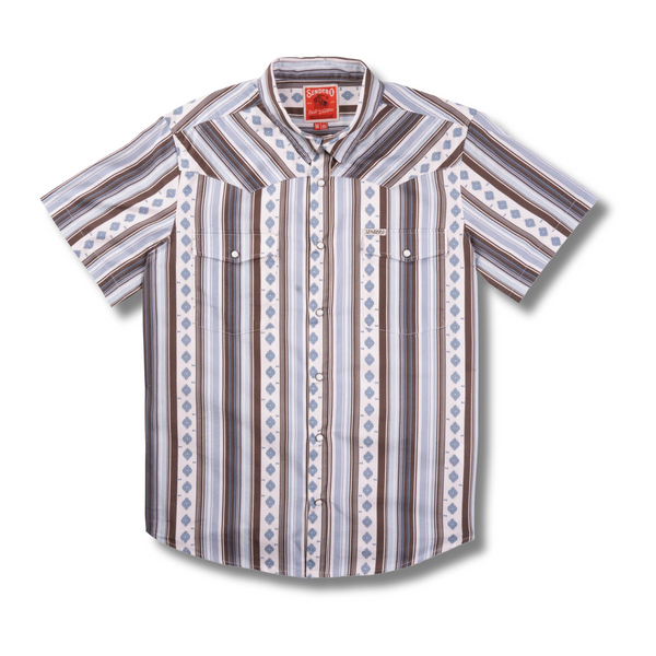 Serape Pearl Snap Button Up - Rooster 