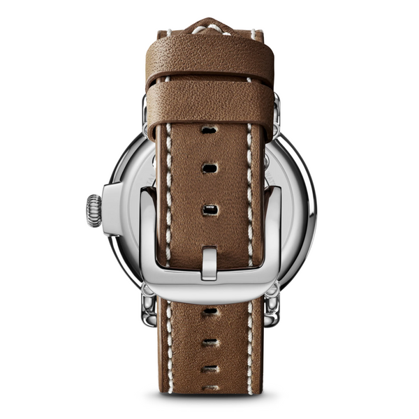 Runwell 41mm Dark Coffee Leather Strap - Rooster 