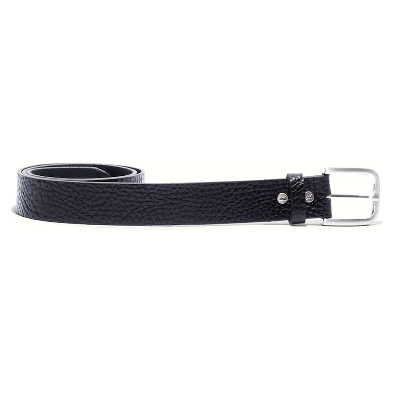Shrunken American Bison Leather Belt – Black