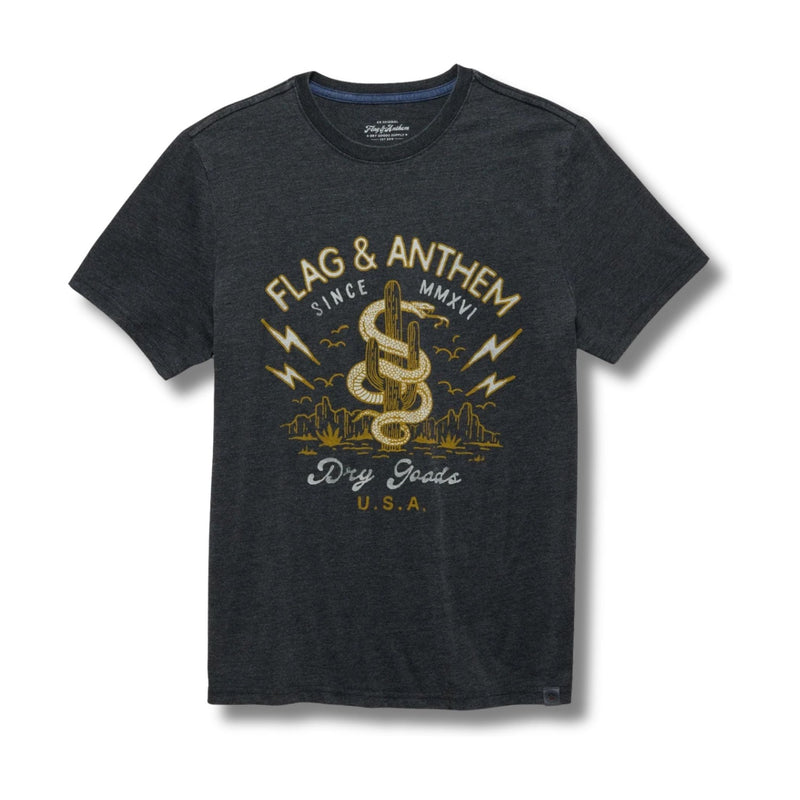 Snake Cactus Burnout SS Tee – Charcoal