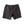 Flat lay of Vissla Solid Sets Ecolastic Boardshort in Black showcasing the elastic waistband, drawstring, and soft eco-conscious fabric