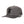 Front view of Waggle Sasquatch Hat in Grey featuring a detailed embroidered Sasquatch swinging a golf club on a structured five-panel crown