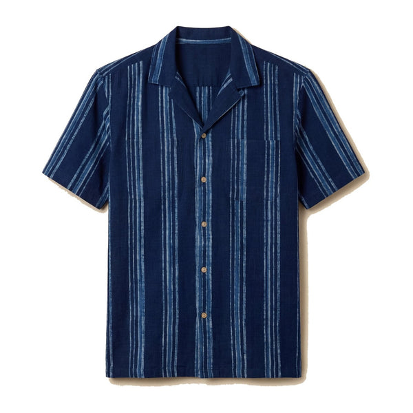 Ss Indigo Camp Shirt - Rooster 