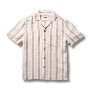Ss Palma Linen Camp Shirt - Rooster 