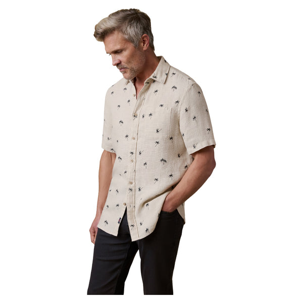Ss Palma Linen Shirt - Rooster 