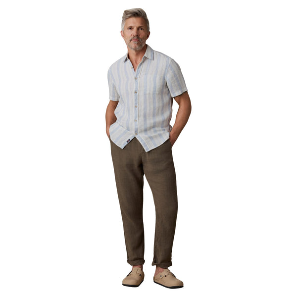 Ss Palma Linen Shirt - Rooster 