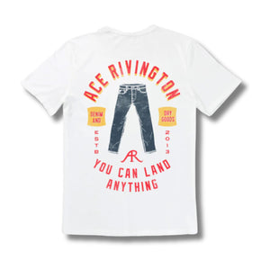 Super Supima Tee - Ace Denim - Chalk - Rooster 
