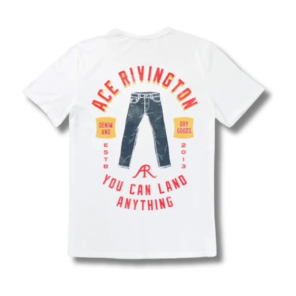 Super Supima Tee - Ace Denim - Chalk - Rooster 