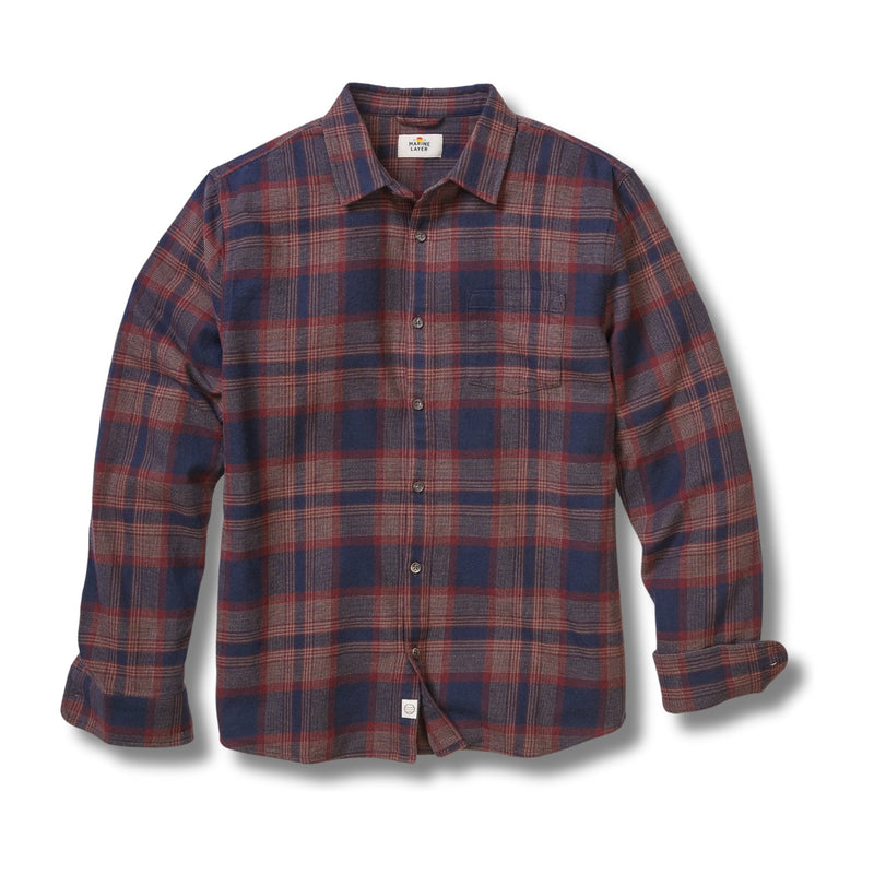 Tahoe Flannel Shirt – Navy/Burgandy Plaid