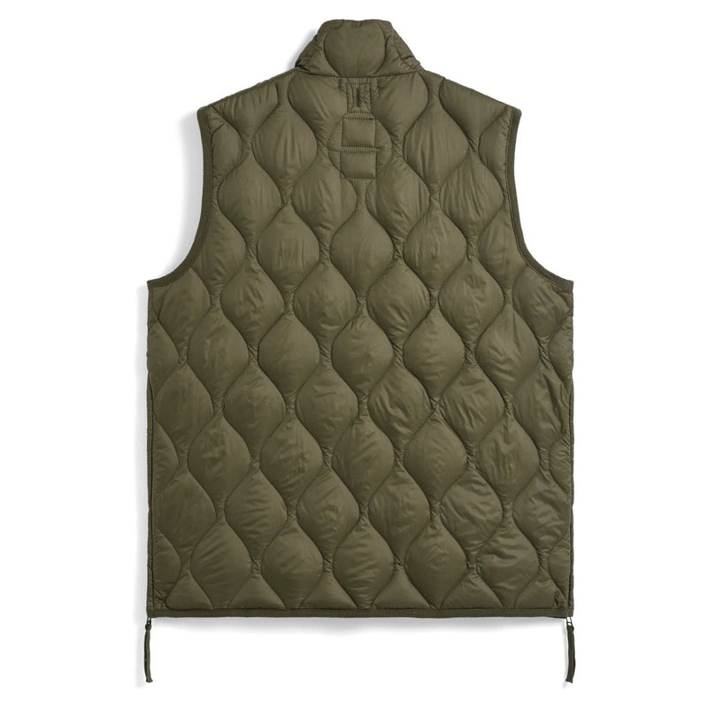 Military Hi Neck W-Zip Down Jacket (Soft Shell) – Dark Olive