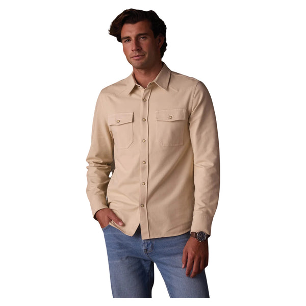 Tentoma Stretch Vintage Button Up – Bone